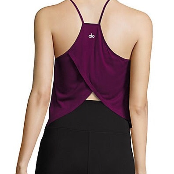 ALO Yoga Tops - Alo Yoga Jasana Solid Tank in Juneberry Purple Sz Small